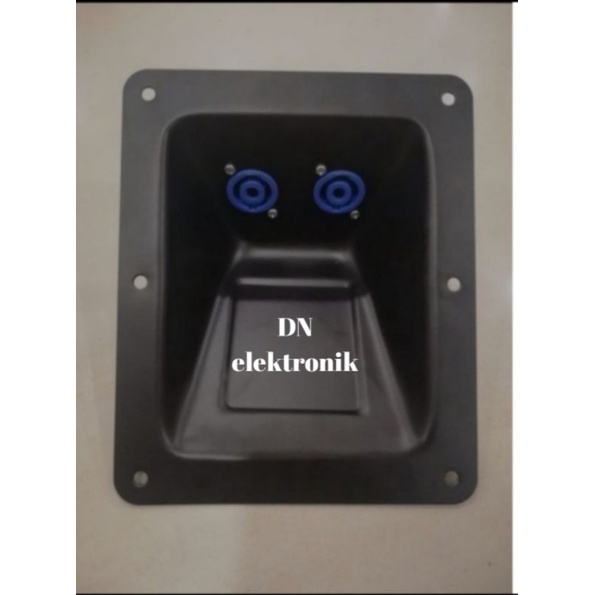 Plat spikon speaker cekung besi besar +panel terminal Speakon