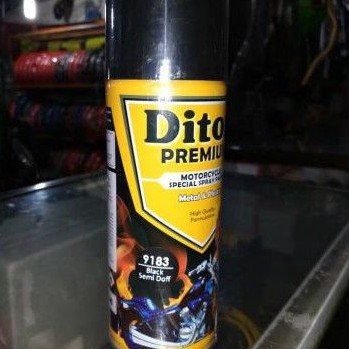 Cat Pilok Diton Premium 9183 BLACK SEMI DOFF  400ml . TAHAN BENSIN