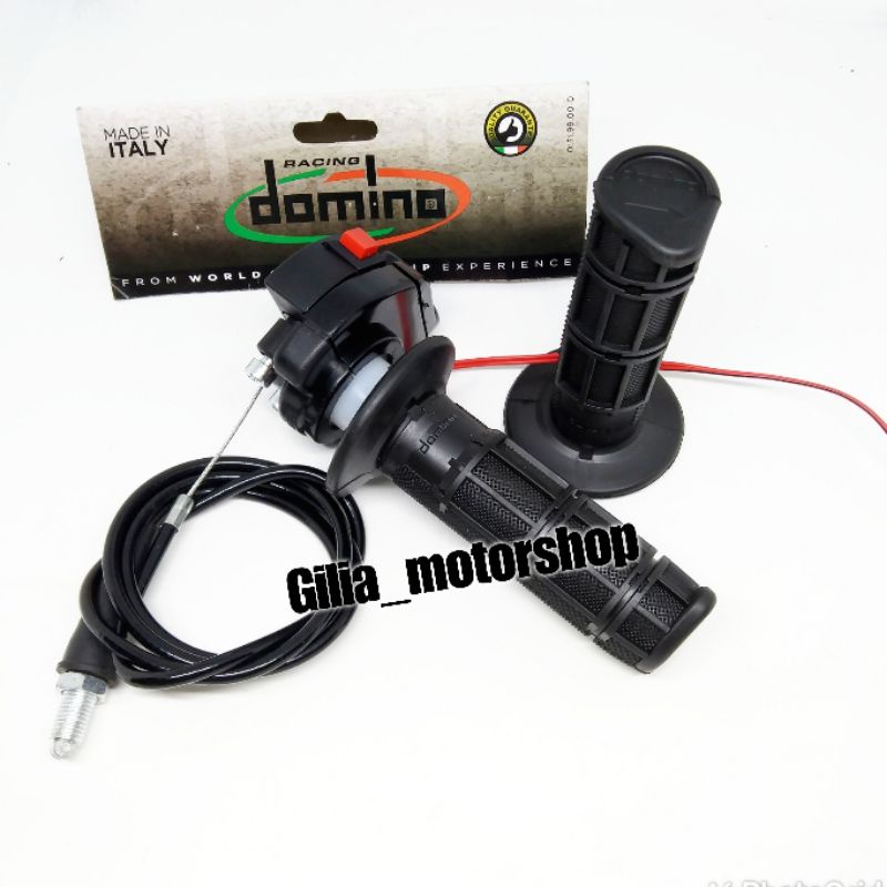 Gas Spontan Plus Handgrip plus Starter Satu Kabel Model Kompas Domino Original Import Black Edition Fu Ninja Rx King Fu