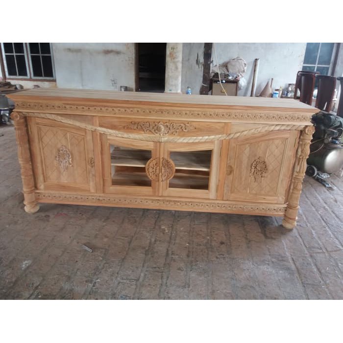 bufet tv tambang mentah, mebel jepara