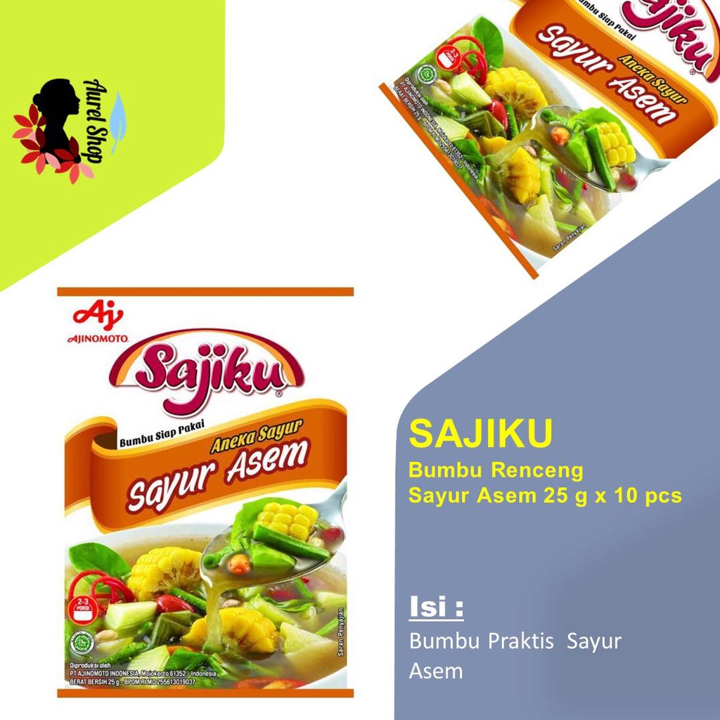 

SAJIKU Bumbu Rencang Sayur Asem kemasan @25 gram x 10 pcs