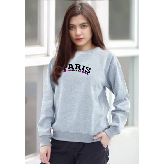 Kaos Lengan Panjang paris france / Kaos Sweatshirt / Atasan Wanita / Atasan Wanita Lengan Panjang