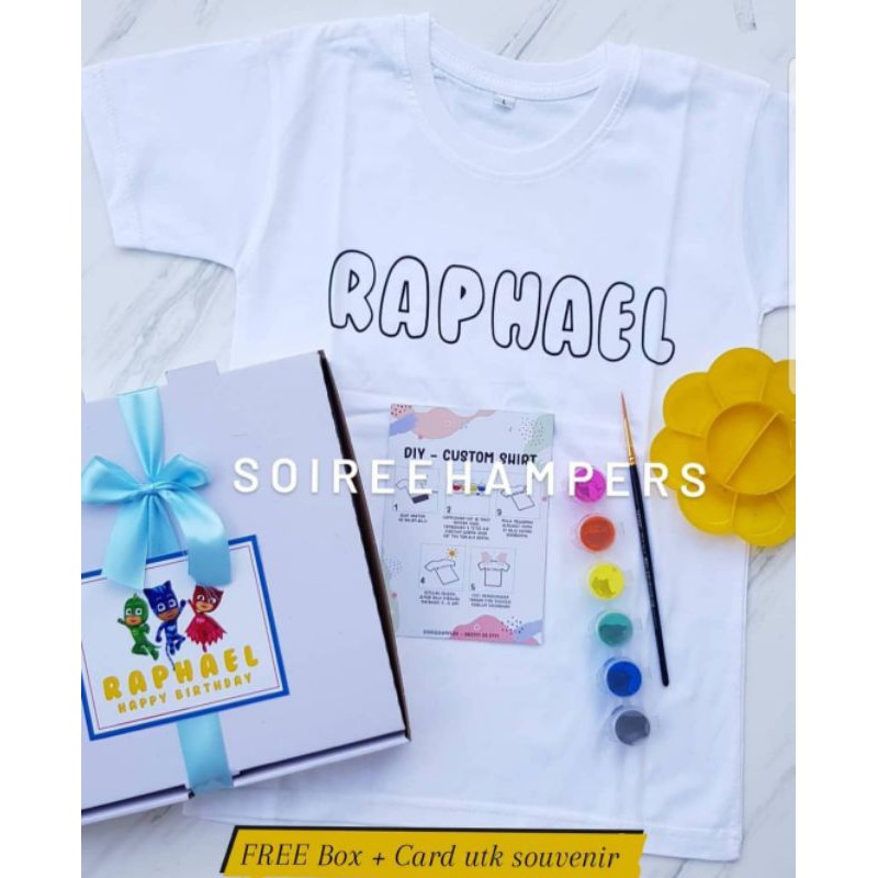 kaos DIY activity nama anak