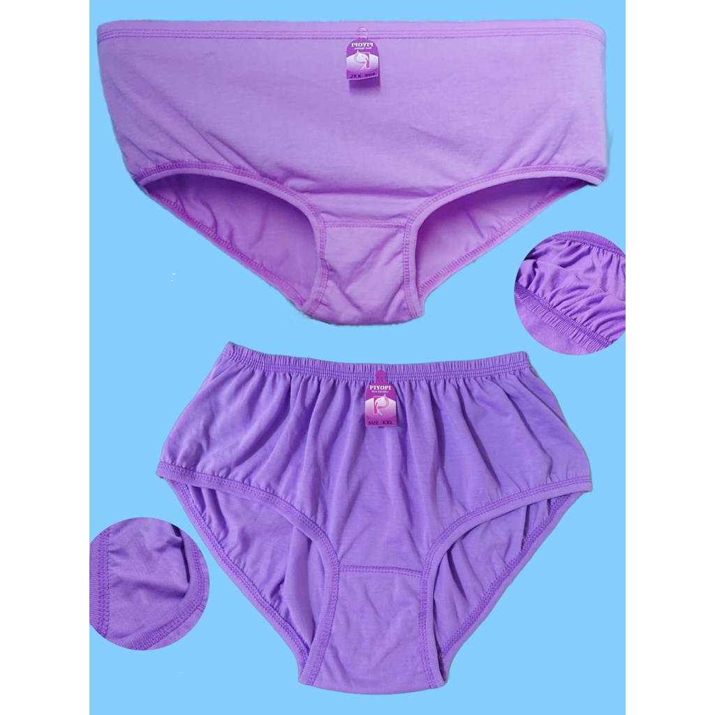 6 Pcs &amp; 12 Pcs Celana Dalam Wanita Jumbo 5L 4L 3L XL L CD Wanita Big Size Ibu Hamil Elastis Adem Katun