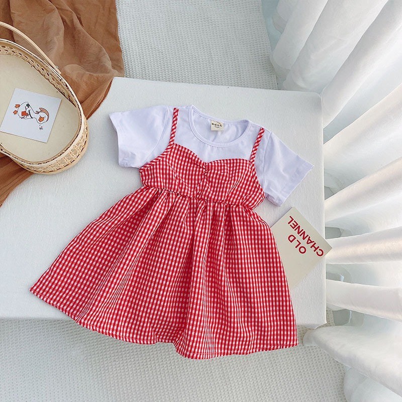 Promo !! Dress anak cewek cutie - dress middle wrinkle square import uk 1-4thn uk (putih dusty)