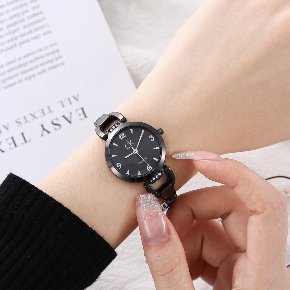 [COD✅] Jam tangan wanita rantai magnet polos fashion watch import grosir murah W208