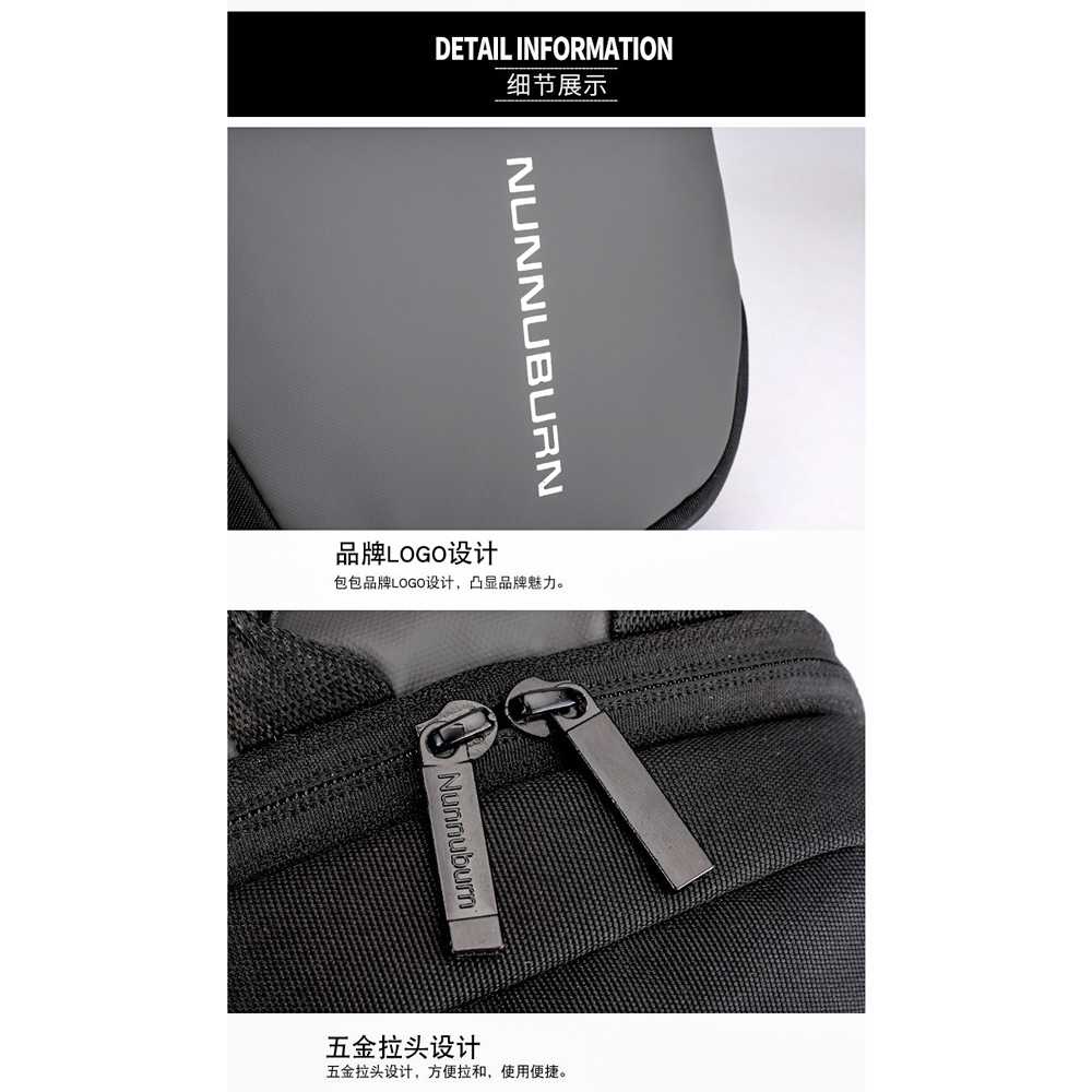 Nunnuburn Tas Selempang Sling Bag Oxford dengan USB Charger Port - 817