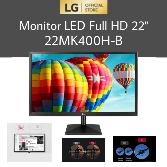 Monitor LED LG 22MK400 22" Full HD / LG 22MK400H-B 22 Inch