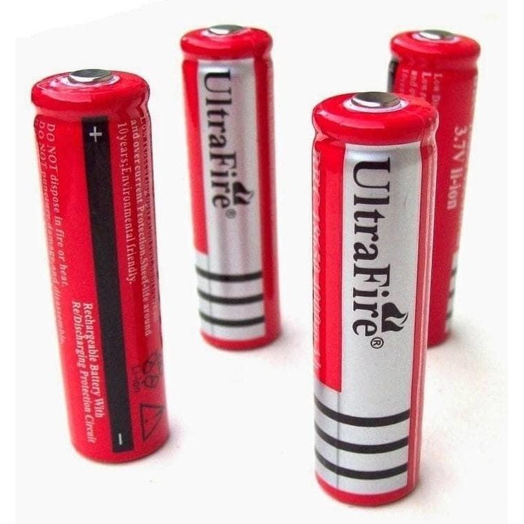 Baterai Ultrafire 18650 Battery 3.7v Rechargeable Batere Batre Batrai Police Senter Swat