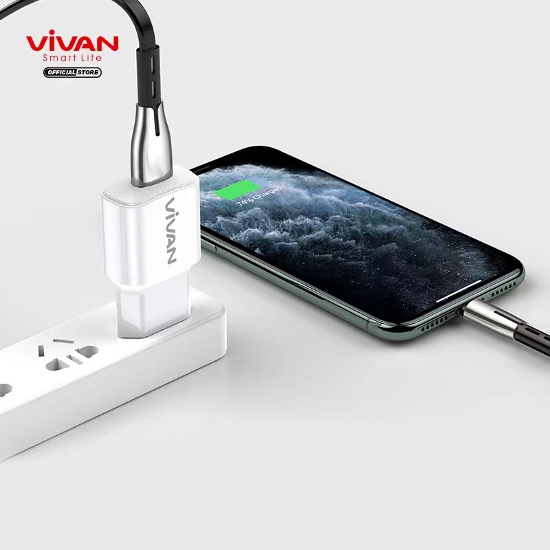 Charger VIVAN Power Oval 2 3A 18W Original Quick Charging Fast Charging - Garansi Resmi 1 Tahun