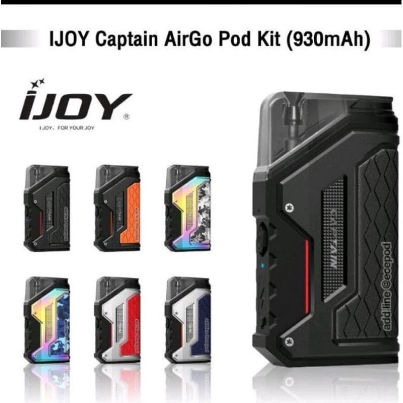 VAPE POD SIAP PAKAI IJOY JUPITER 15W [CAPTAIN AIRGO] 930MAH PODS AUTHENTIC
