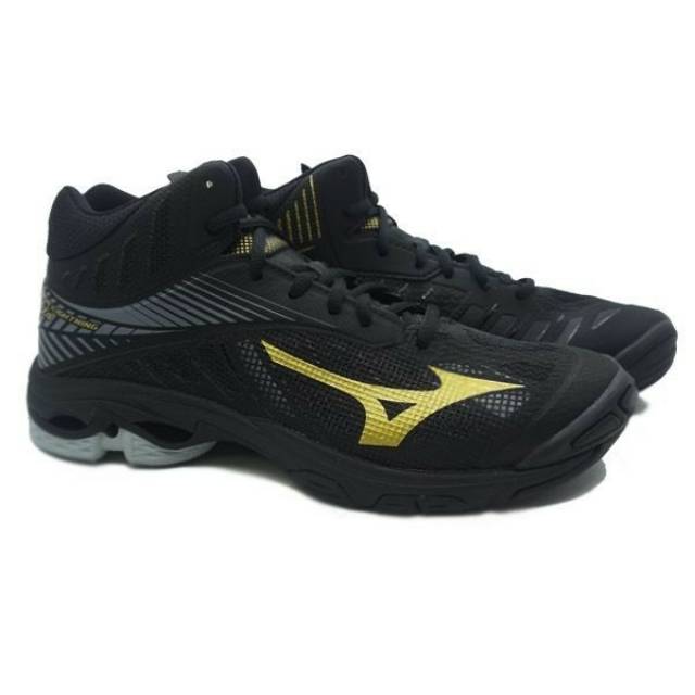 Sepatu Volley Mizuno Wave Lightning Z4 MID - Black/Gold