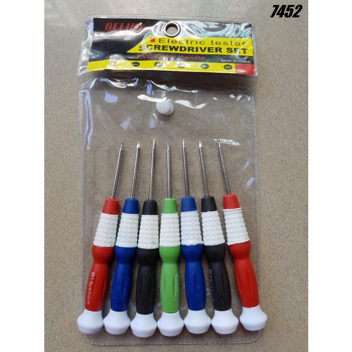 Obeng set 7pcs plastik warna