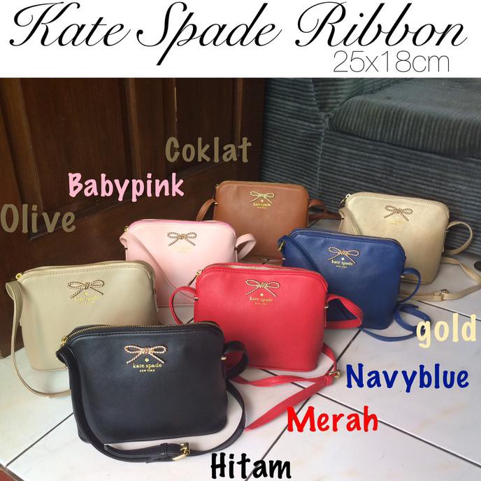 TAS HIGH QUALITY  Tas Kate Spade Mandy Ribbon