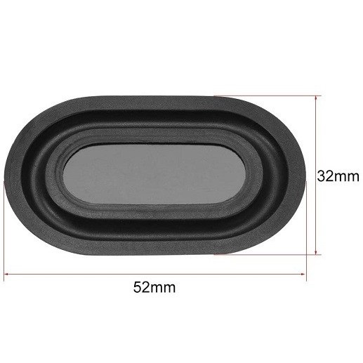 2 PCS Bass Speaker Passive 5.2x3.2cm Radiator Bass Metal Rubber Vibration 52mmx32mm Penambah Penguat Bass Spiker ISi 2
