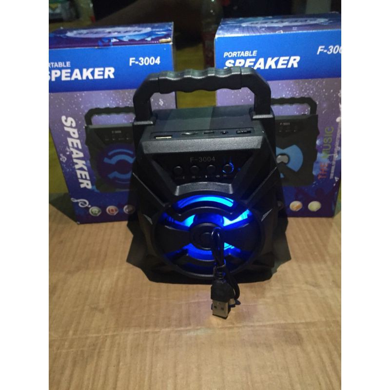 SPEAKER BLUETOOTH PROTABLE F-3004 FREE MIC//SPEAKER KARAOKE TERMURAH