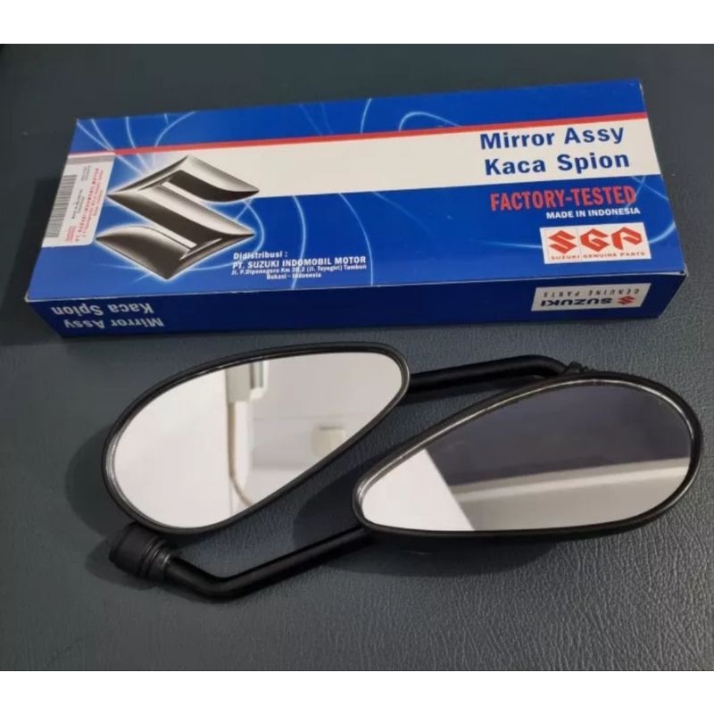 KACA SPION SATRIA FU KARBU DRAT 12 PNP SMESH SHOGUN  ORIGINAL SUZUKI SGP (SEPASANG)