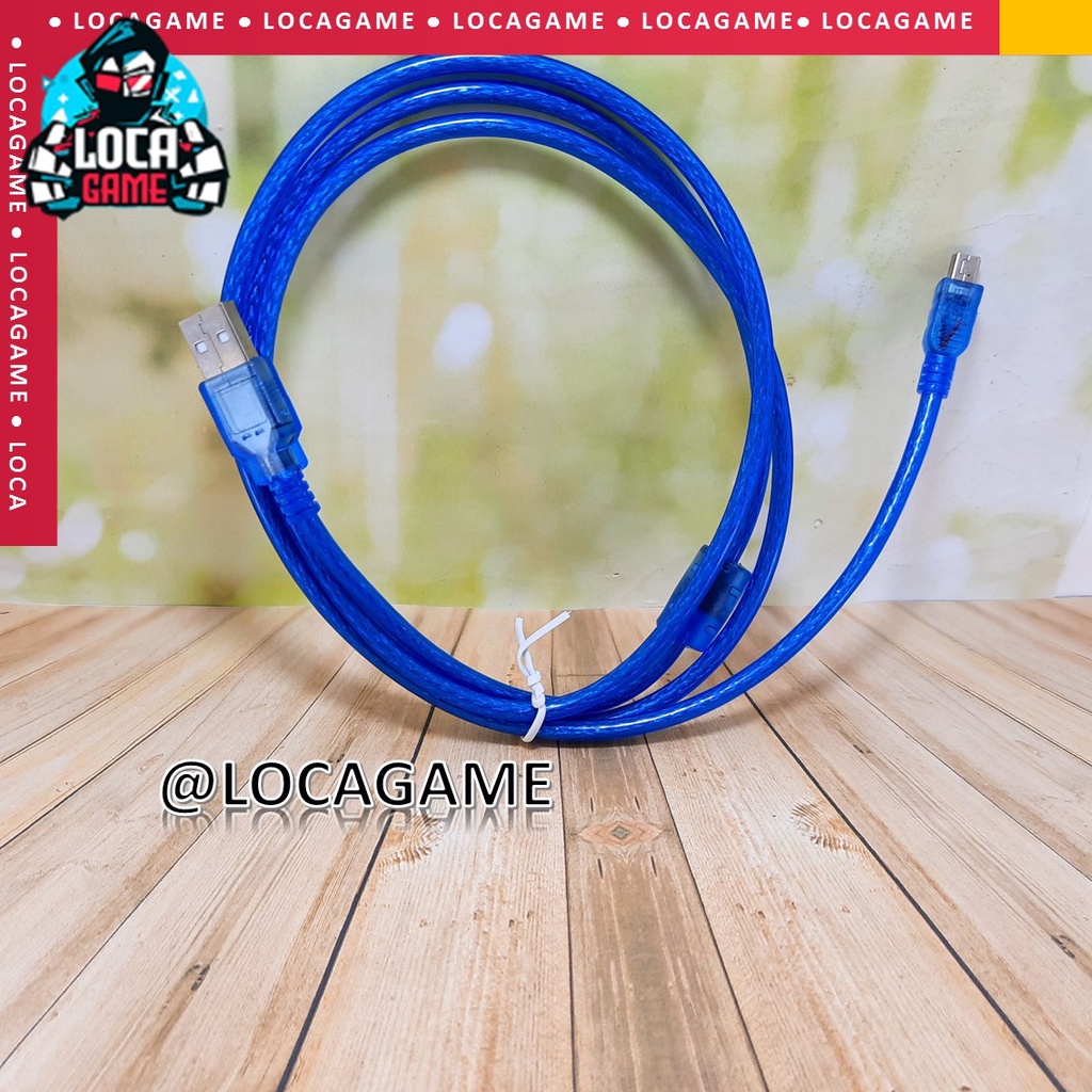 KABEL CAS CABLE  CHARGER STICK STIK PS3 WARNA BIRU POLOS