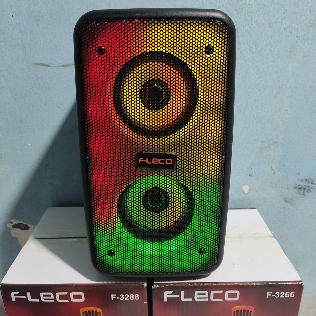 [BISA COD] SPEAKER BLUETOOTH PORTABLE FLECO F-3266 RADIO FM/MEMORI/MP3 EXTRA BASS