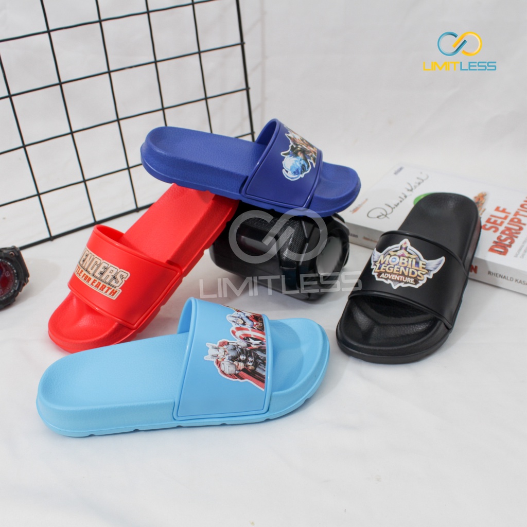 Sandal Karakter Anak Sandal Anak Cowok Slop Kartun Sendal Anak Laki laki Karet EVA Anti Slip