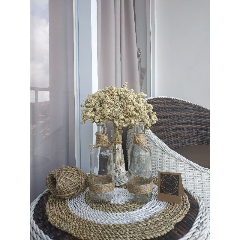 Bunga Edelweiss kering/vas/vintage/murah