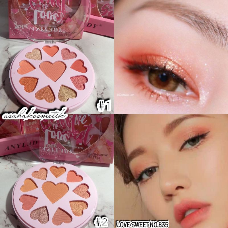 TERMURAH EYESHADOW PALETTE ANYLADY UNICORN DONUT 9 WARNA NO.835/816/756D