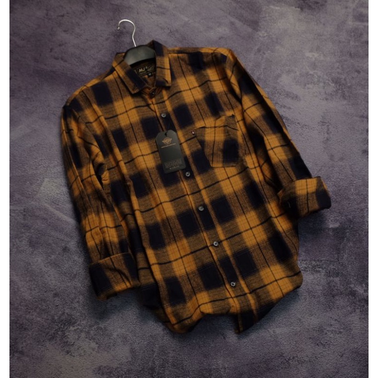 (BISA COD) Kemeja Flanel Terlaris Lengan Panjang Pria Wanita Hem Premium Quality Kameja Kerja Kantor