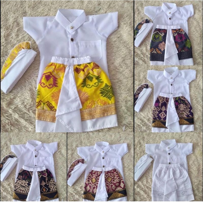 Set Baju, Saput dan Udeng 3 Bulanan Anak Cowok