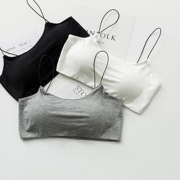 ╗& B 028 - BRALETTE sport wanita dalaman sexy fashion underwear - BLACK