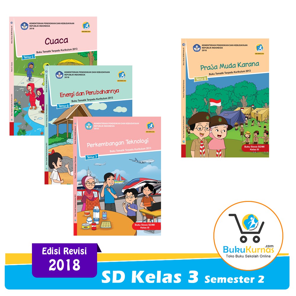 Paket Buku Tematik SD Kelas 3 Semester 2 K13 Revisi 2018 ...