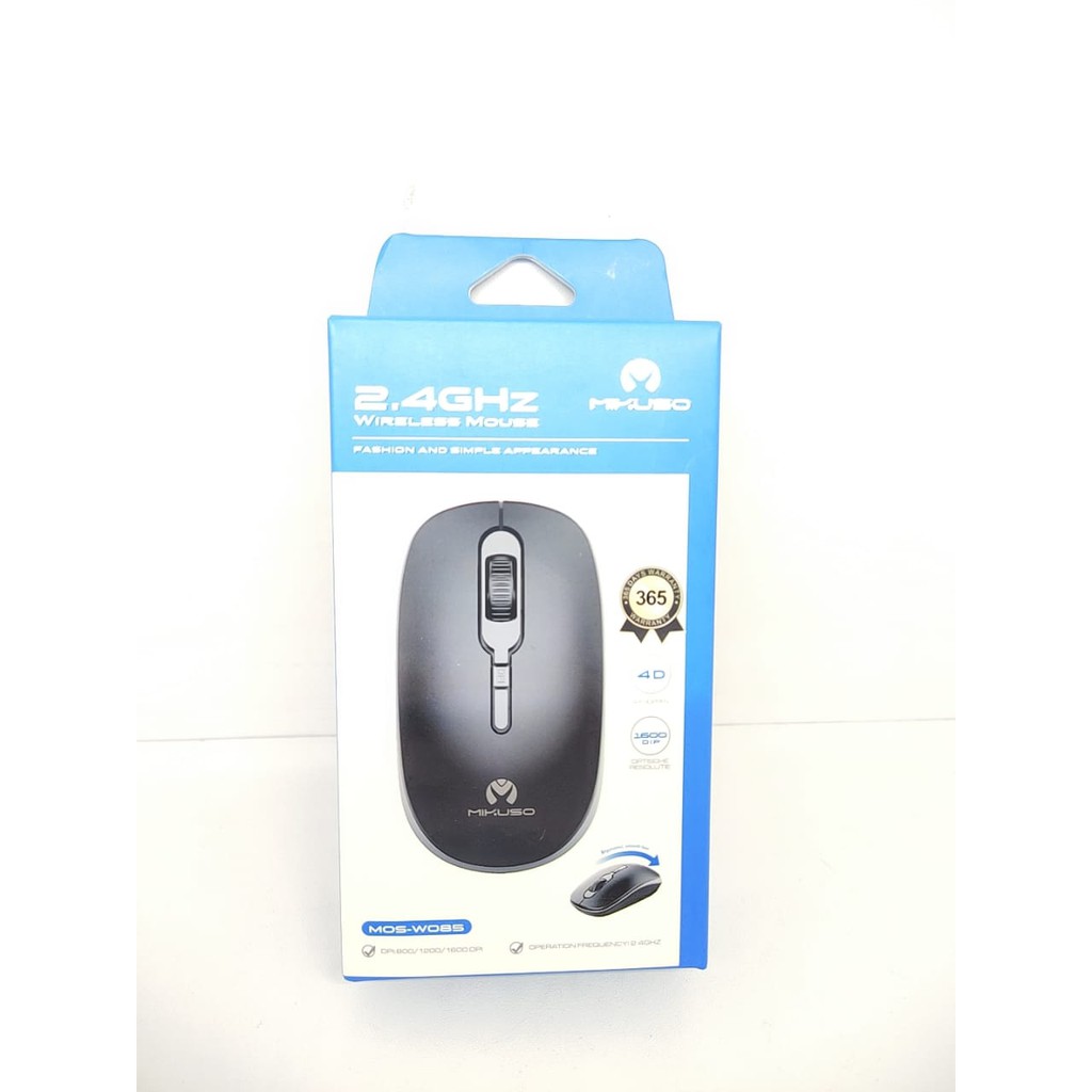 Mouse Wireless NISUTA dan MIKUSO 2.4GHz MOS-W085 Mouse Non Kabel Range 10m