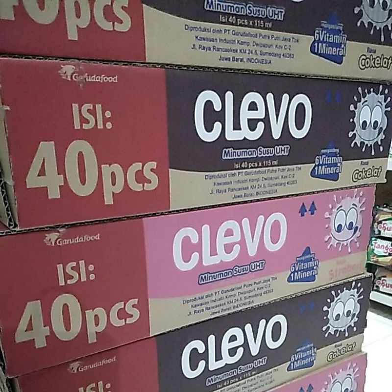 BARU Pilihan Clevo Susu UHT kotak 1 dus isi 40 bks (115ml) isi 1 dus lebih banyak