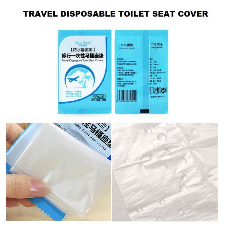 [MURAH] Alas duduk toilet/Travel Toilet Seat Cover Disposable /Alas Duduk Kloset Toilet Plastik/ alas tissue dudukan toilet PADMA