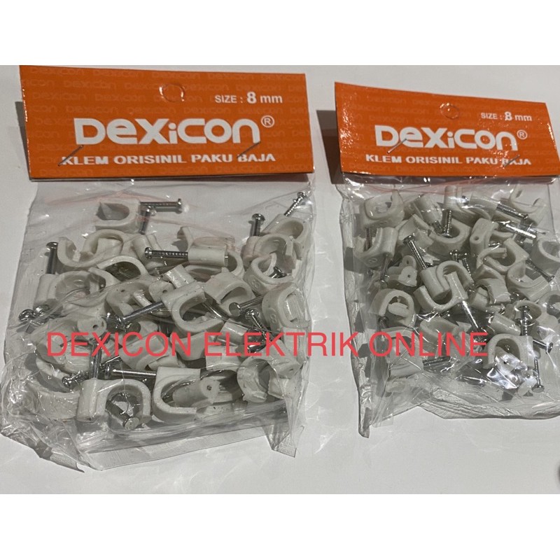 klem kabel no 8/klem kabel paku baja/klekabel beton/jual klem kabel murah/klip kabel/pengikat kabel