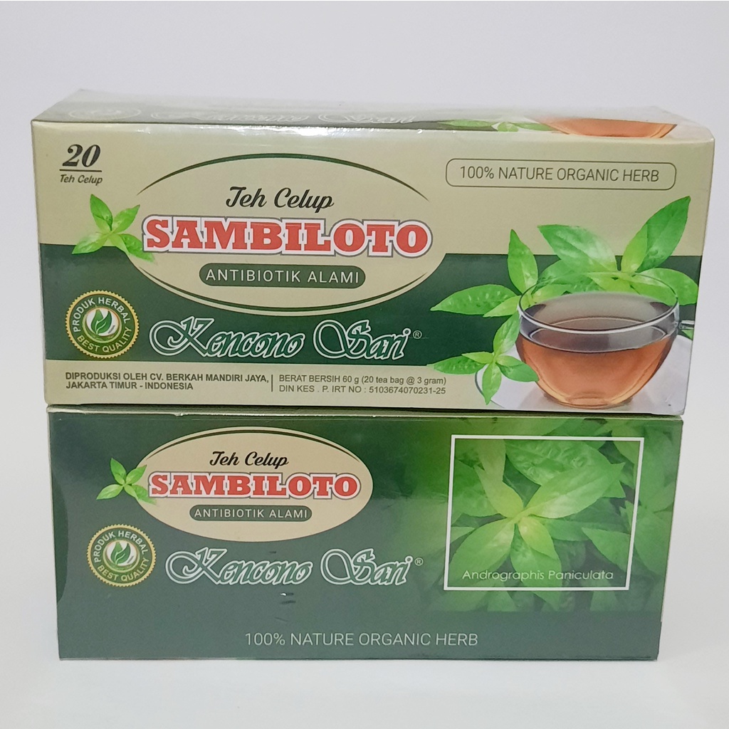 Teh Celup Sambiloto Kencono Sari Antibiotik Alami