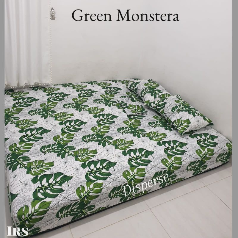 SPREI HOMEMADE GREEN MONSTERA HIJAU TANAMAN TUMBUHAN DAUN LEAF BEST SELLER HARGA MURAH