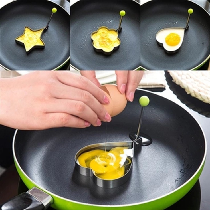 Markas88 Cetakan Telur Goreng Bermotif Stainless Steel Cetakan Telor Ceplok Dadar dan Pancake