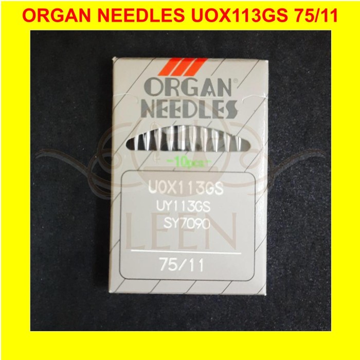 Jarum ORGAN UOx113 11 Mesin Jahit Karet Kansai UOx113GS Ori Japan LEEN