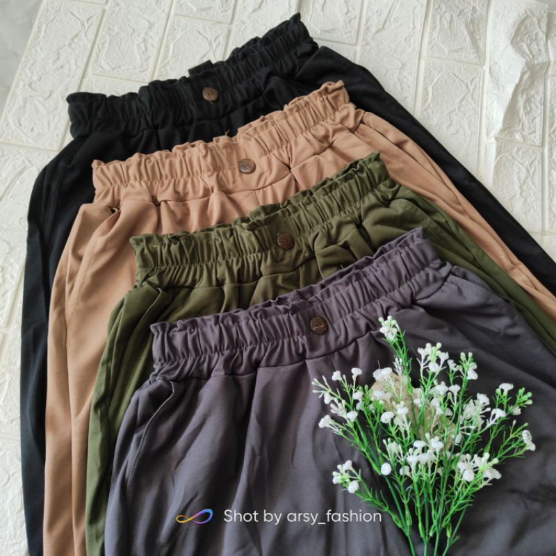 Button pants - celana kulot wanita