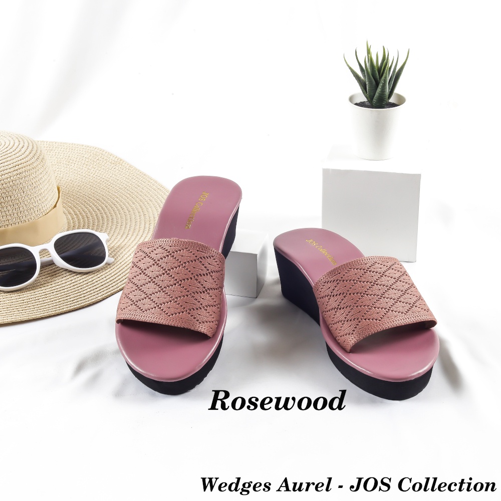 JOS Collection - Aurel Wedges Selop Wanita Tinggi 7 cm