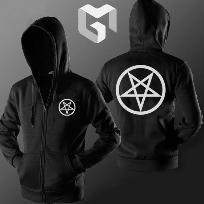 Jaket Hoodie Sweater Satanic Sweatshirt Zipper