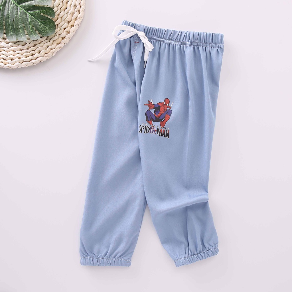 KF CAT Celana Panjang Anak Laki Laki Spiderman/ Celana Model Jogger Import Bahan Cotton Lembut &amp; Adem High Quality Untuk Usia 2-7th