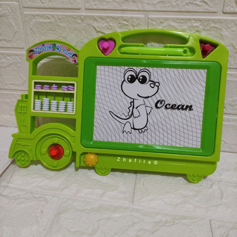 PAPAN TULIS MAGNET KERETA ADA SEMPOA EDUKATIF - MAINAN EDUKASI ANAK