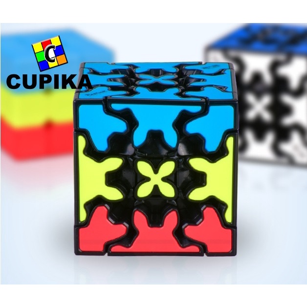 Rubik 3x3 QiYI Gear SANDWICH Cube 3x3 Black Based Blackbase 3x3