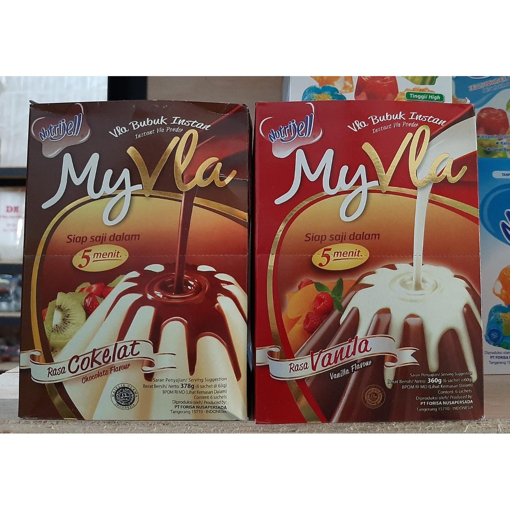 

My Vla Nutrijell Coklat dan Vanila (1 Pcs) / MyVla Nutrijel fla bubuk instant