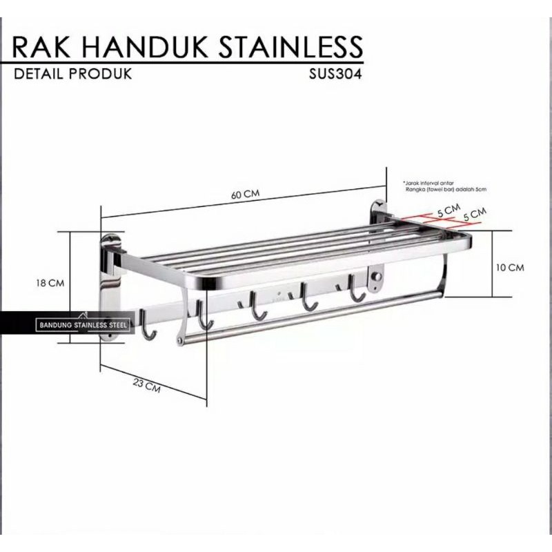 Gantungan Handuk Lipat Stainless Hitam/Black/GantunganLipat/Gantungan Baju/Rak Handuk Lipat Stainles