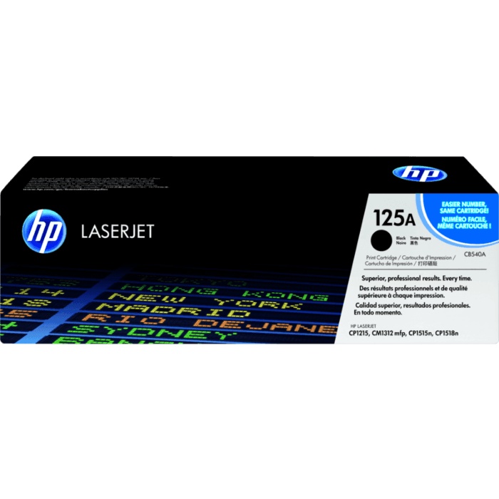 Toner HP 125A Black Original LaserJet Cartridge - CB540A