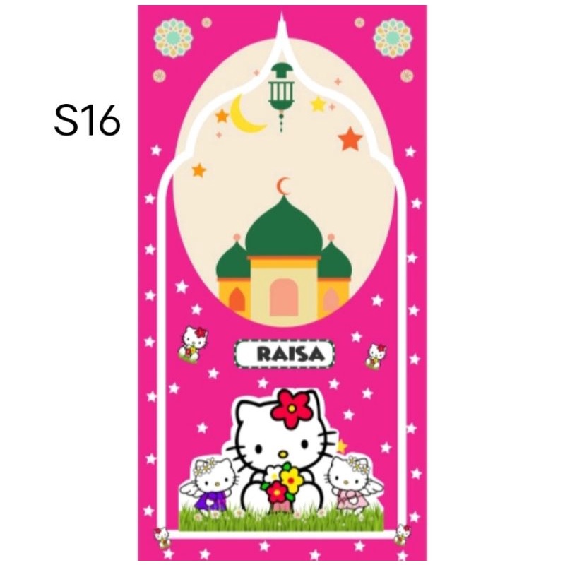 SAJADAH ANAK CUSTOM NAMA TEBAL PAKE BUSA-S16