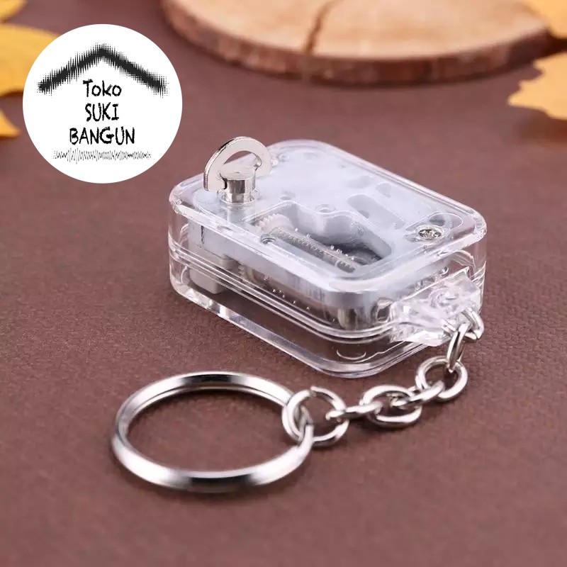 Music Box Key Chain Toys Mainan Gantungan Kunci Kotak Musik Mini