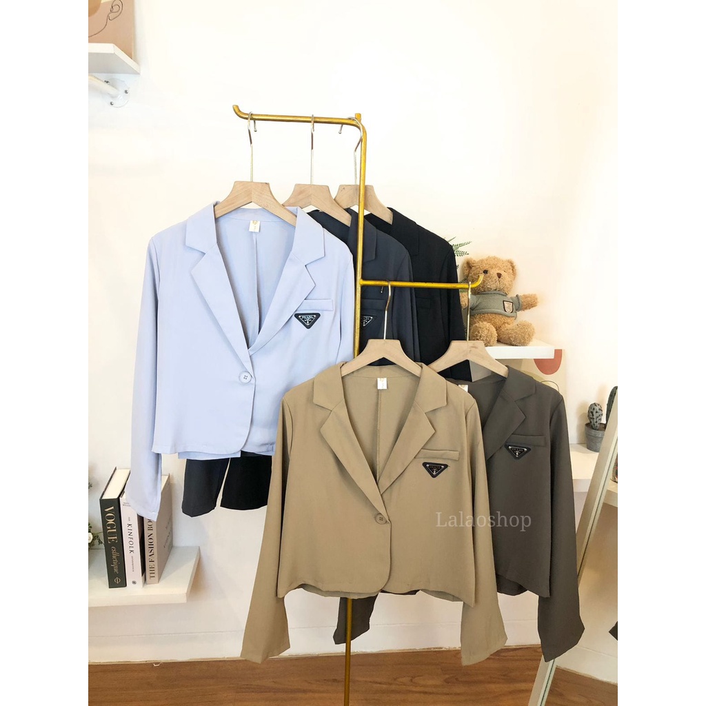 Emily Cute Blazer Crop ( Import Premium ) Blazer Kerja hangout crop santai elegan